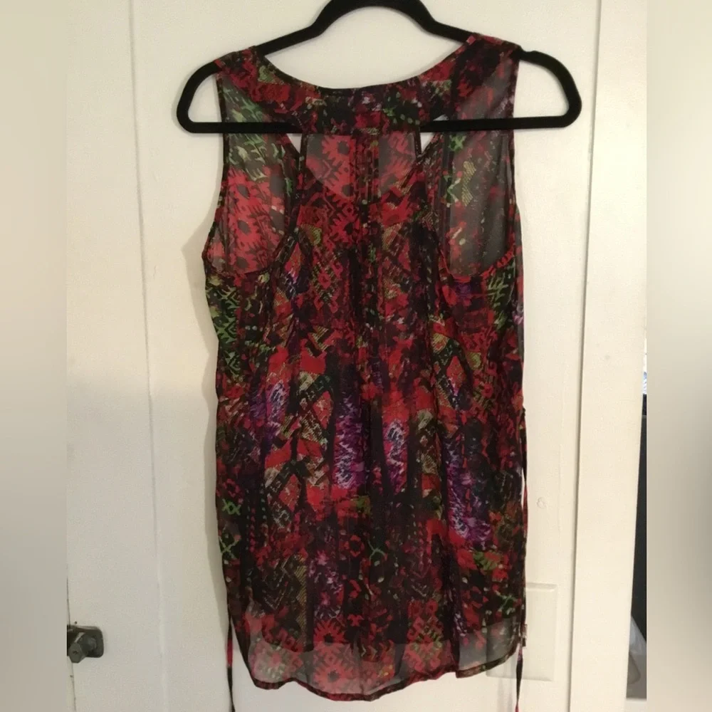 Red sheer tunic - Picture 2 of 4